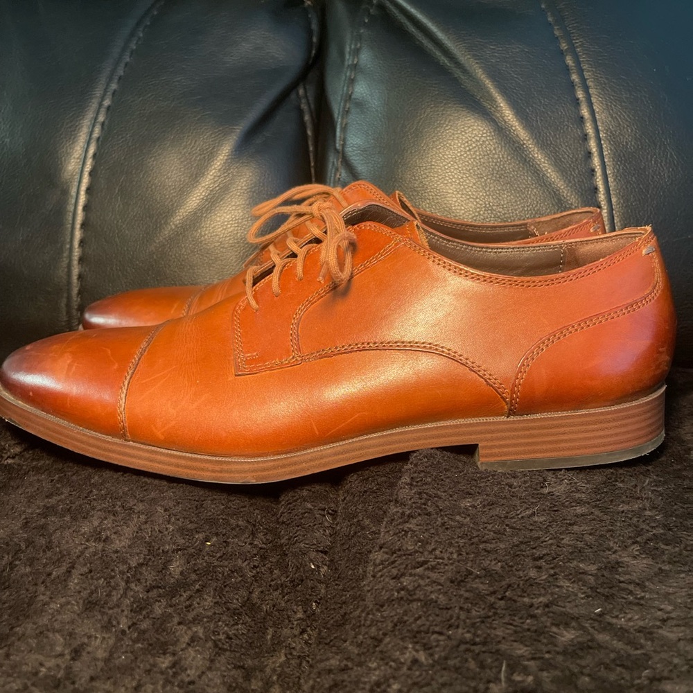 Cole Haan Grand.OS | Men's Lace-Up Oxfords in Tan Leather